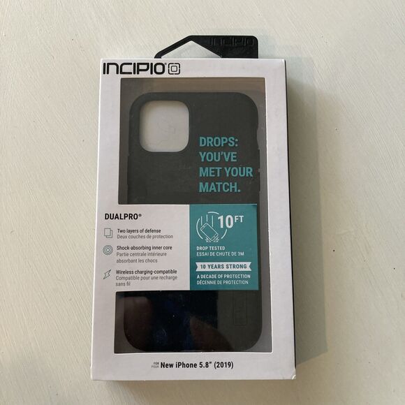 Incipio DualPro iPhone 11 Pro Case Black Slim Dual Layer Soft Touch NIB - Picture 2 of 9